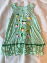 Girls Size Large 10-12 Disney Tsum Tsum St. Patrick&#39;s Day Green Tank Top Shirt  - £9.59 GBP