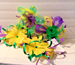 4 Pieces Mardi Gras Women&#39;s Fascinators with Feathers and Tulle Hair Band - $14.99