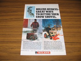 1969 Print Ad Bolens Husky Tractors with Snow Caster &amp; Husky Arctic Snowthrower - £8.51 GBP
