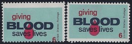 1425 - 6c Multiple Error / EFO Color Shift &amp; Misperf &quot;Giving Blood&quot; Mint... - £14.21 GBP