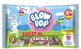 Charms Blow Pops Sweet And Sour Swirls Asstd Bubble Gum Filled Pops-1-11... - $9.78
