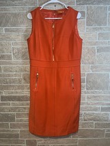 Tory Burch Mariel Orange MIDI Logo Dress Size 12 - $89.10