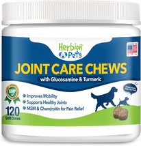  Pets Joint Care Chews with Glucosamine Turmeric 120 Soft Chews MSM Chond - £40.22 GBP
