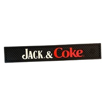 Jack &amp; Coke Bar Mat Rubber Spill/Pour Drink Mat Jack Daniel&#39;s 21&quot; x 3.5&quot; New - £10.65 GBP