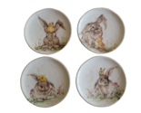 Southern Living Stoneware Bunny Rabbit Salad Plate Set Of 4 All Differen... - $125.00