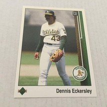1989 Upper Deck Oakland A's Hall of Famer Dennis Eckersley Trading Card #289 - $2.99