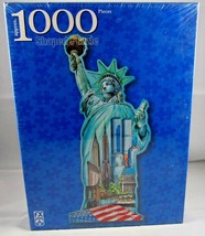 F.X. Schmid 1000 piece Statue of Liberty Shaped Puzzle (Twin Towers) New... - $19.22