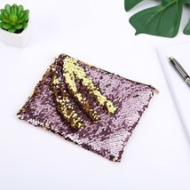 Women Fashion Handbags  Sequin Makeup Bag Reversible Double Color Glitter Cosmet - £45.57 GBP