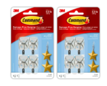 3M Command 4 Small Wire Hooks &amp; 5 Adhesive Strips Per Pack Max 0.5 lb 2 ... - $10.44