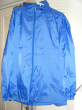 B &amp; C Sirocco Blue Wind-breaker Jacket waterproof nylon hooded Size 3XL ... - $22.49