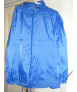 B &amp; C Sirocco Blue Wind-breaker Jacket waterproof nylon hooded Size 3XL ... - $22.49