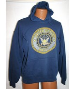 Vintage 90s US NAVY Double Sided 50/50 Pullover Hoodie SWEATSHIRT L USN ... - $1,103.04 MXN