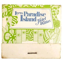 Loews Paradise Island Hotel Villa Vintage Matchbook Struck Nassau Bahama... - $373.45 MXN