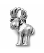 Cute &quot;Merry Moose&quot; Slide Charm Bracelet Piece Pendant Body Jewelry 14K W... - £41.81 GBP