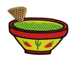 Chips And Dip Guacamole Salsa  Embroidered Iron On Patch 2.5&quot; x 2.0&quot; Inspiration - £4.29 GBP