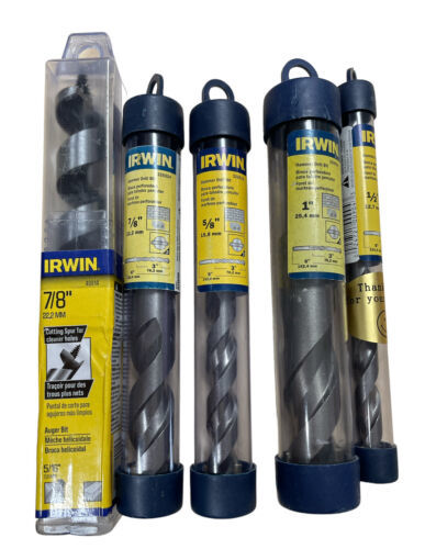 Primary image for Irwin Hammer Drill Auger Bits Set - 1/2", 5/8", 7/8", 1"