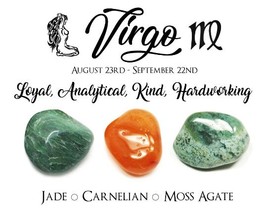 Virgo Crystals ~ Protect, Enhance And Heal Virgo Energy - £11.89 GBP