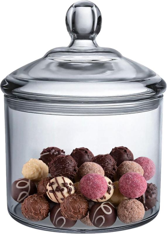 Cookie Jar, Candy Dish with Lid, Clear Acrylic Airtight Jar for Nuts, Cookies, C Item image 7