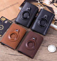 Airtag Location Tracker Leather Card Holder Simple Creative Business Multi-Funct - £11.32 GBP