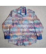 Bugatchi Uomo Classic Fit Flip Cuffs Dress Shirt Size Large Pastel Strip... - $1,603.84 MXN