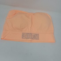 Juicy Couture Orange/Peach Tube Top Halter Top Size L Women&#39;s Studded - £21.59 GBP
