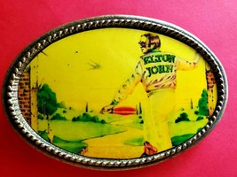 ELTON JOHN &quot;Yellow Brick Road&quot;  Rock Group  Epoxy PHOTO MUSIC BELT BUCKL... - £14.03 GBP