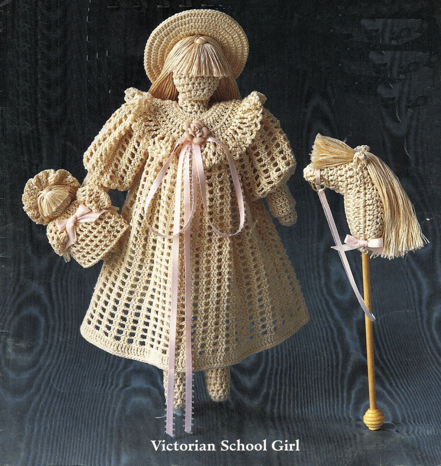 Victorian School Girl Collector Doll No.1 Hobby Horse J&P Coats Crochet Pattern - $13.99
