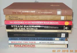 Huge Lot 9 Different Hardcover HC Books on Railroads Railways and Trains RARE - £151.90 GBP