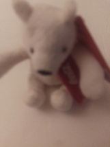 Coca Cola Coke Polar Bear Collectible 3.5 Inch Plush Bear With Red Scarf Mint - $24.99