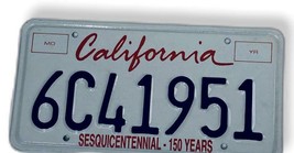 License Plate California 6C41951 Sesquicentennial 150 Years Looks Unused - £13.42 GBP