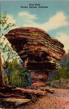 Arkansas Eureka Springs Pivot Rock Ozarks 1930-1945 Vintage Linen Postcard - £5.92 GBP