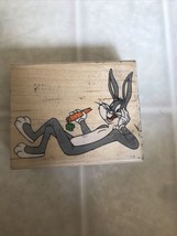 That Rascally Rabbit Bugs Bunny Looney Tunes Cartoon Character Wood Rubber Stamp - £34.65 GBP