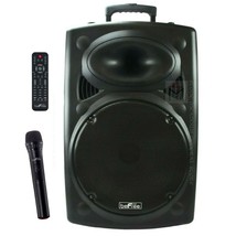 beFree 15&quot; 900W Portable Bluetooth PA DJ Party Speaker w MIC Remote USB TF AUX - £82.90 GBP