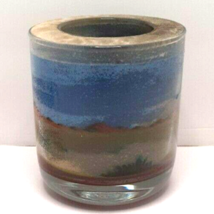 Rainbow Way LTD. Sand Art Paperweight/Candle Holder in Cocktail Glass Vintage - £10.82 GBP