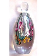 Roger Gandelman 1998 Signed Hand Blown Art Glass Floral Perfume Bottle w... - €256,63 EUR