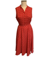 Nanette Lepore Red Polkadot Sleeveless Knee Length Dress Women’s Size 6 - £37.84 GBP