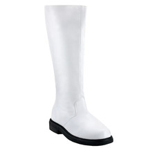 CAPTAIN-100 MENS Astronaut Space Captain White Halloween Costume Knee Boots - £56.84 GBP