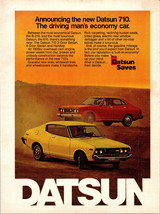 Vintage 1974 Datsun 710 Sedan Print Ad Advertisement Advertising - $6.49