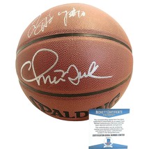 Chris Mullin Tim Hardaway Golden State Warriors Autographed Basketball Beckett - £314.57 GBP