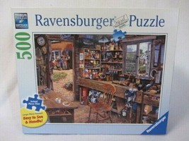 RAVENSBURGER DAD&#39;S SHED 500 PIECE JIGSAW PUZZLE MIB COMPLETE PRE OWNED - £9.74 GBP