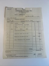 1936 American Airlines Uniform Invoice for Mechanic Chicago Station Glen... - $228.47 MXN