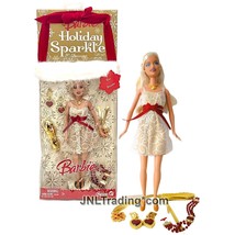 Year 2008 Holiday Sparkle Doll Gift Set Caucasian Model BARBIE M3531 with Comb - £39.08 GBP