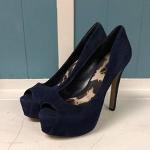 Jessica Simpson Carri Sapphire Blue Kid suede Stilettos women’s size 7.5 - £36.97 GBP