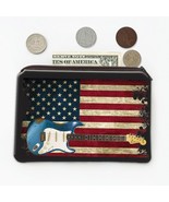 Vintage Rock Guitar Music Wall Art USA : Gift Coin Purse American Flag P... - $9.99