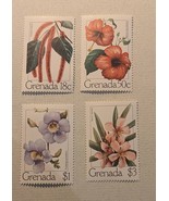 Stamp -1979 GRENADA 911-914 Floral MNH set of 4 Hibiscus Skyflower Oleander - $69.86 MXN