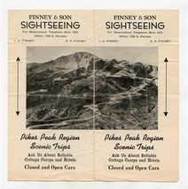 Finney &amp; Sons Sightseeing Brochure Pikes Peak Region Scenic Trips Colorado - $17.82