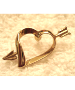 Avon TACK PIN CUPID ARROW HEART Lapel Tack Back VTG 1980&#39;s Gold Plated J... - $150.15 MXN