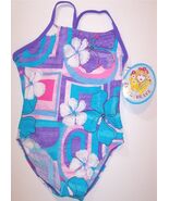 NWT Angel Beach Girl&#39;s Tropical Floral 1 Pc. Swimsuit, Size 10, $30 - $20.05 CAD