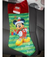 Disney Mickey Mouse A Present For You Holiday Christmas Stocking NEW - £14.41 GBP