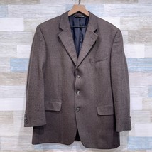 Jack Victor Wool Luxe Tweed Sport Coat Jacket Taupe Brown Two Button Men... - £159.36 GBP